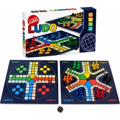Ludo spil til børn og familie med 24 brikker - 4 og 6 spillere