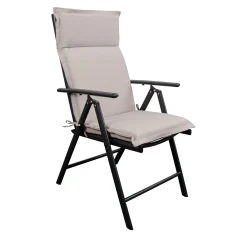 Luksus PLUS havehynder til positionsstol 4 stk. - Tyk skumkerne 7 cm - Beige havehynder til havestol med ekstra høj komfort & UV-resistent betræk - Nordstrand Home hynder