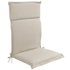Luksus PLUS havehynde til positionsstol - Tyk skumkerne 7 cm - Beige havehynde til havestol med ekstra høj komfort & UV-resistent betræk - Nordstrand Home hynde