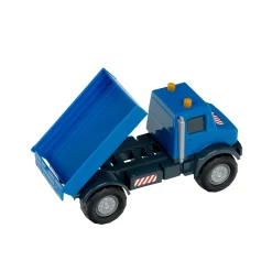Mercedes-Benz Unimog blå tipvogn 32x12x16 cm
