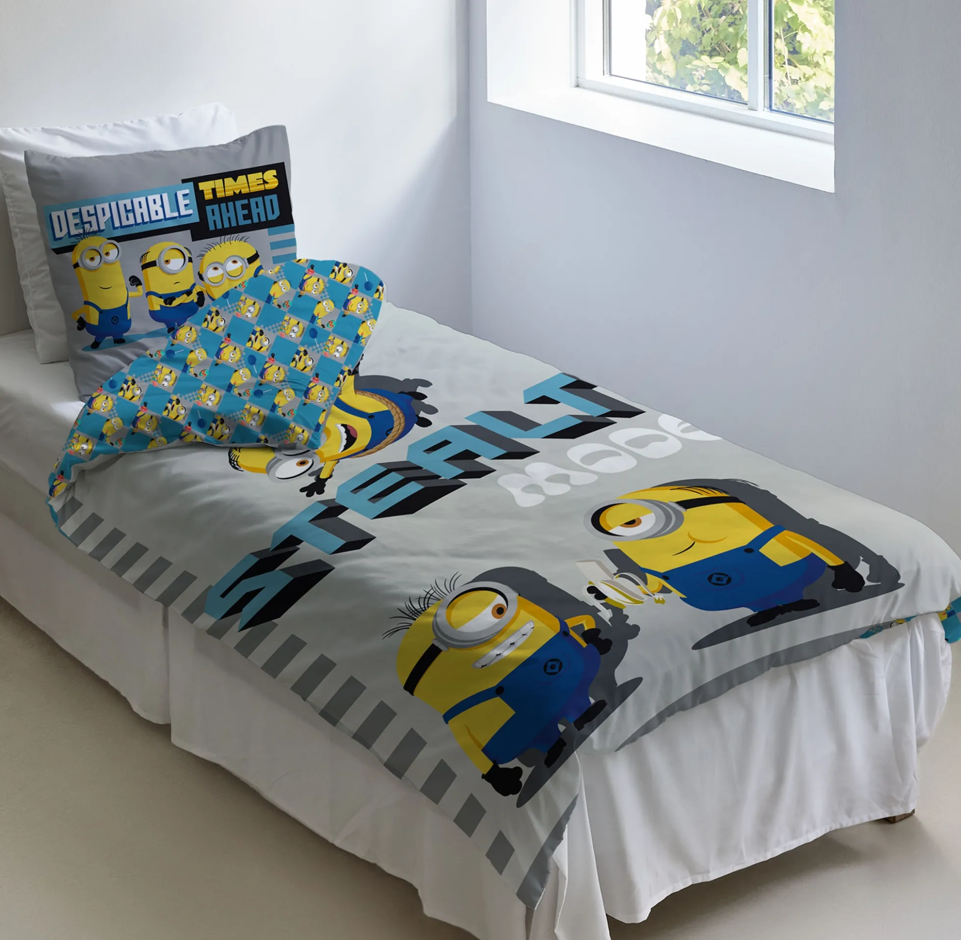 Minions sengetøj 140x200 cm - 100% bomuld - Børnesengetøj 140x200 cm - Minions