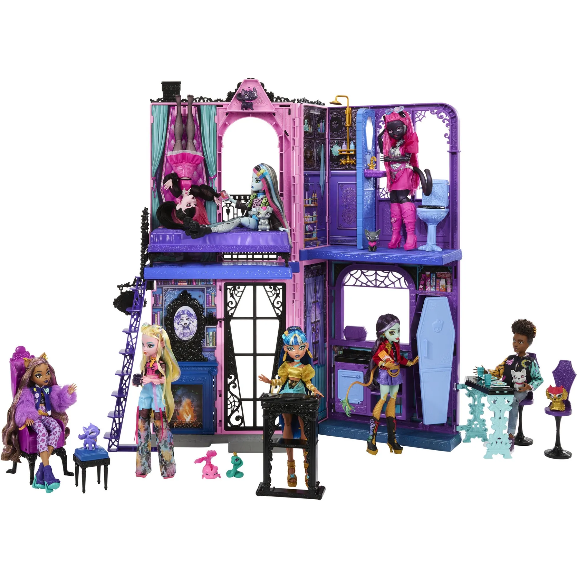 Monster High Boo-tique Hotel foldbart dukkehus med overraskelser - 13 dele