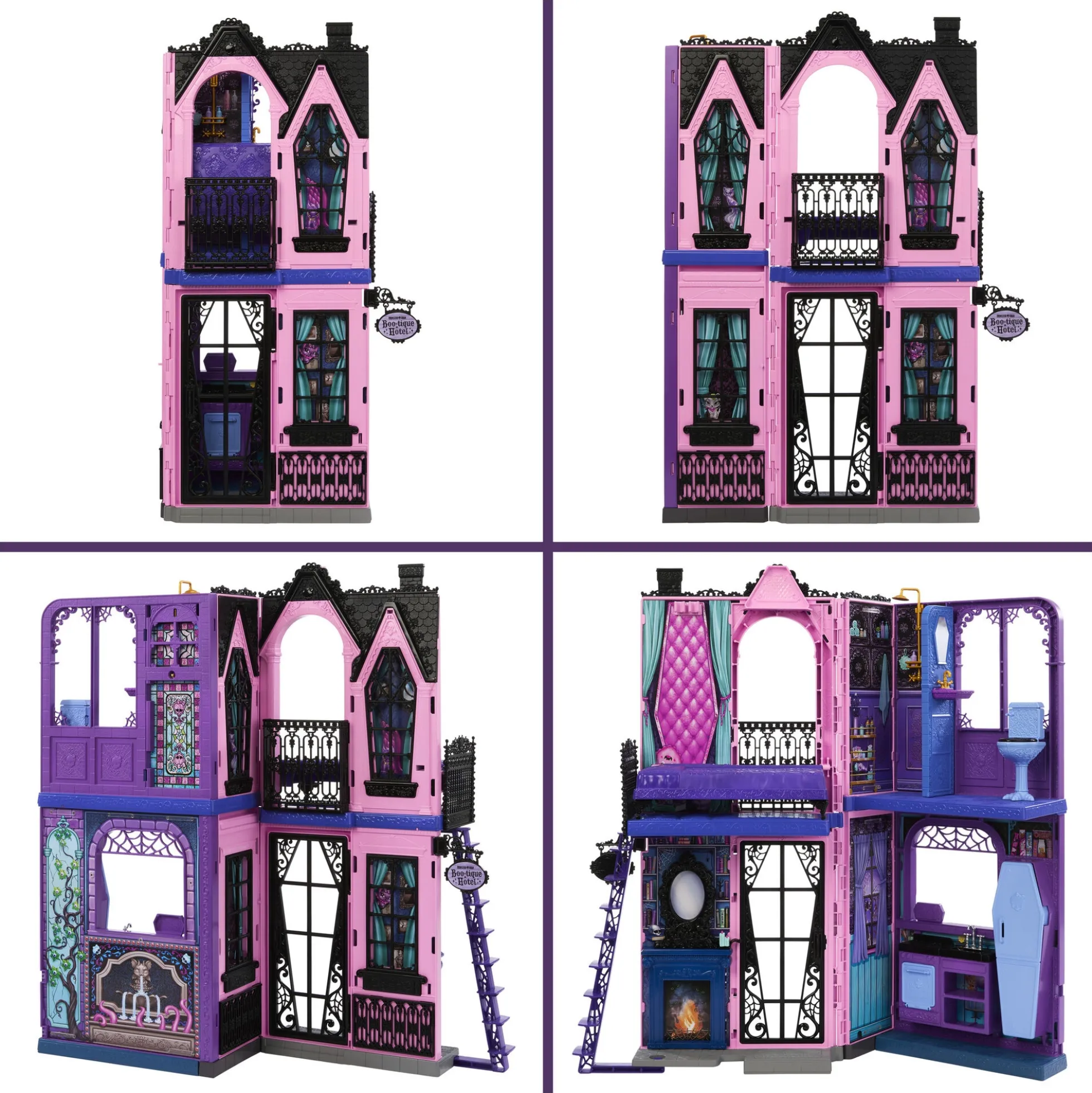 Monster High Boo-tique Hotel foldbart dukkehus med overraskelser - 13 dele