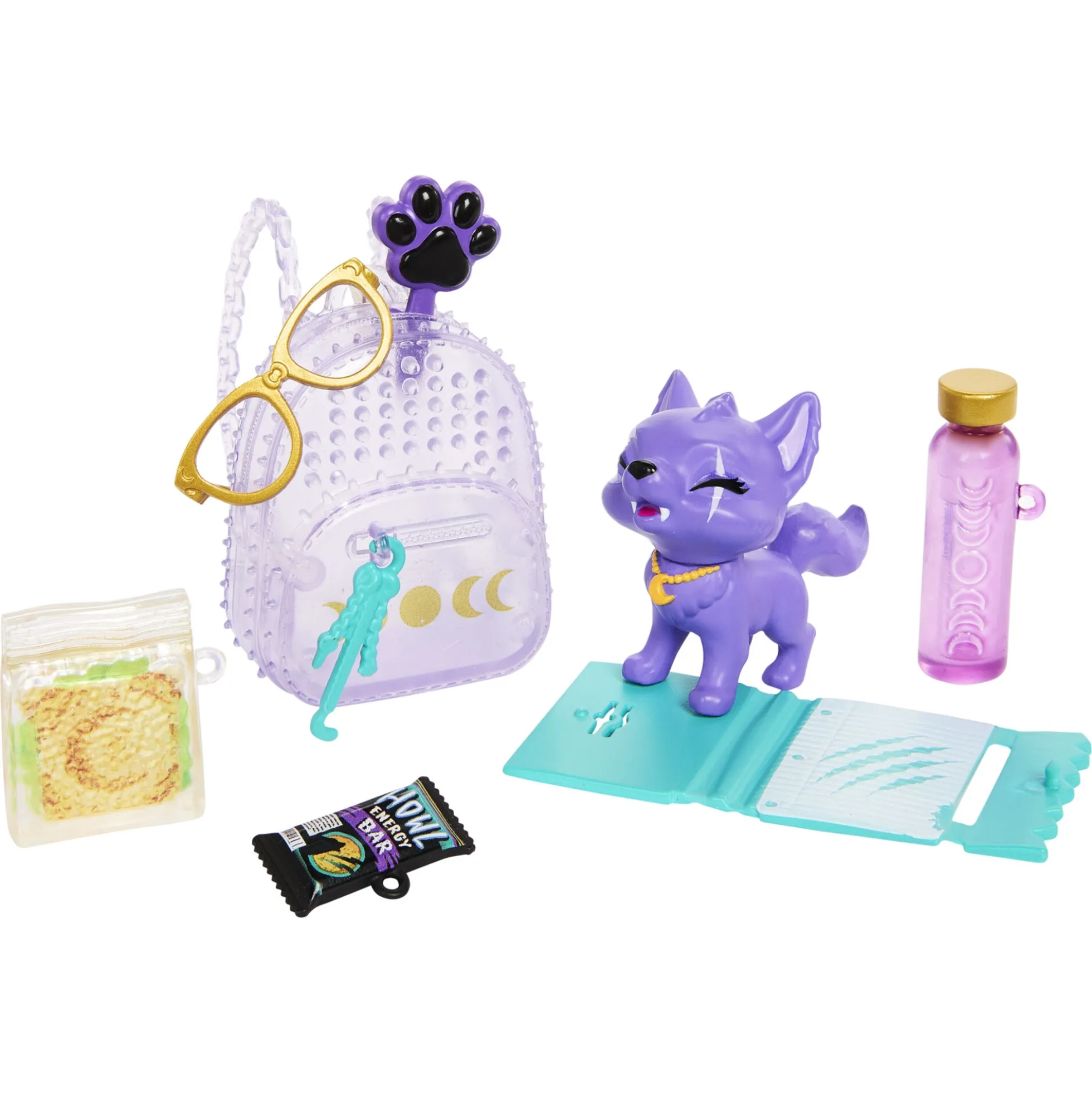 Monster High Clawdeen Wolf basisdukke - 8 tilbehørs dele - 30 cm
