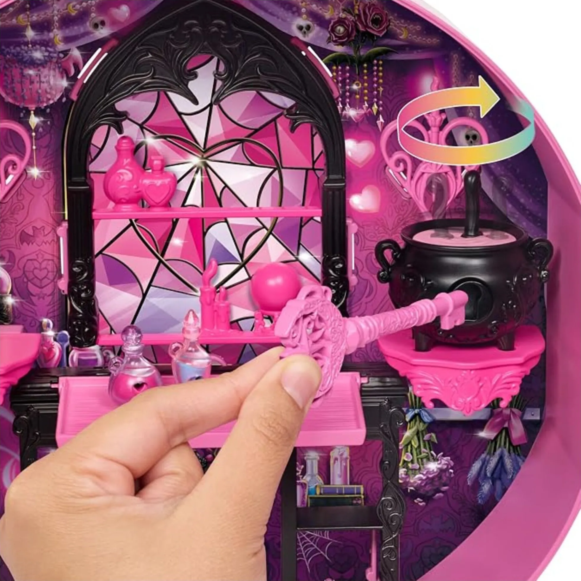 Monster High Draculaura Potion Reveal legesæt med dukke og tilbehør - 9 dele - 30 cm