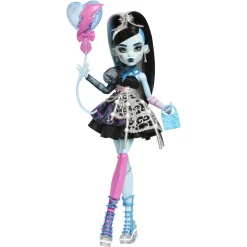 Monster High Scary Sweet Birthday Frankie Stein dukke - 8 tilbehørs dele - 30 cm