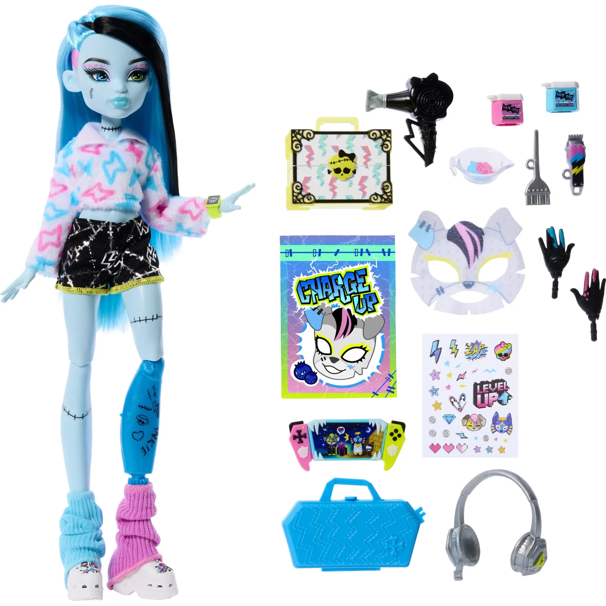 Monster High Self-Scare Secrets Cleo De Nile - 13 tilbehørs dele - 30 cm
