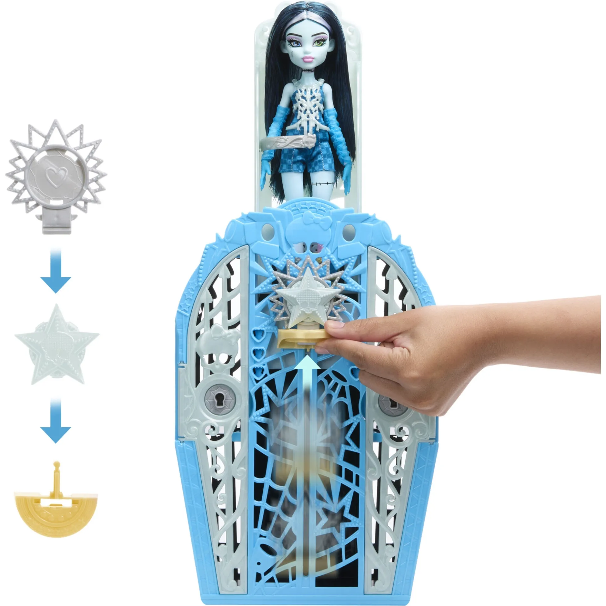 Monster High Skulltimate Secrets Frankie Stein dukke og tilbehør - Hauntlywood Mysteries - 30 cm