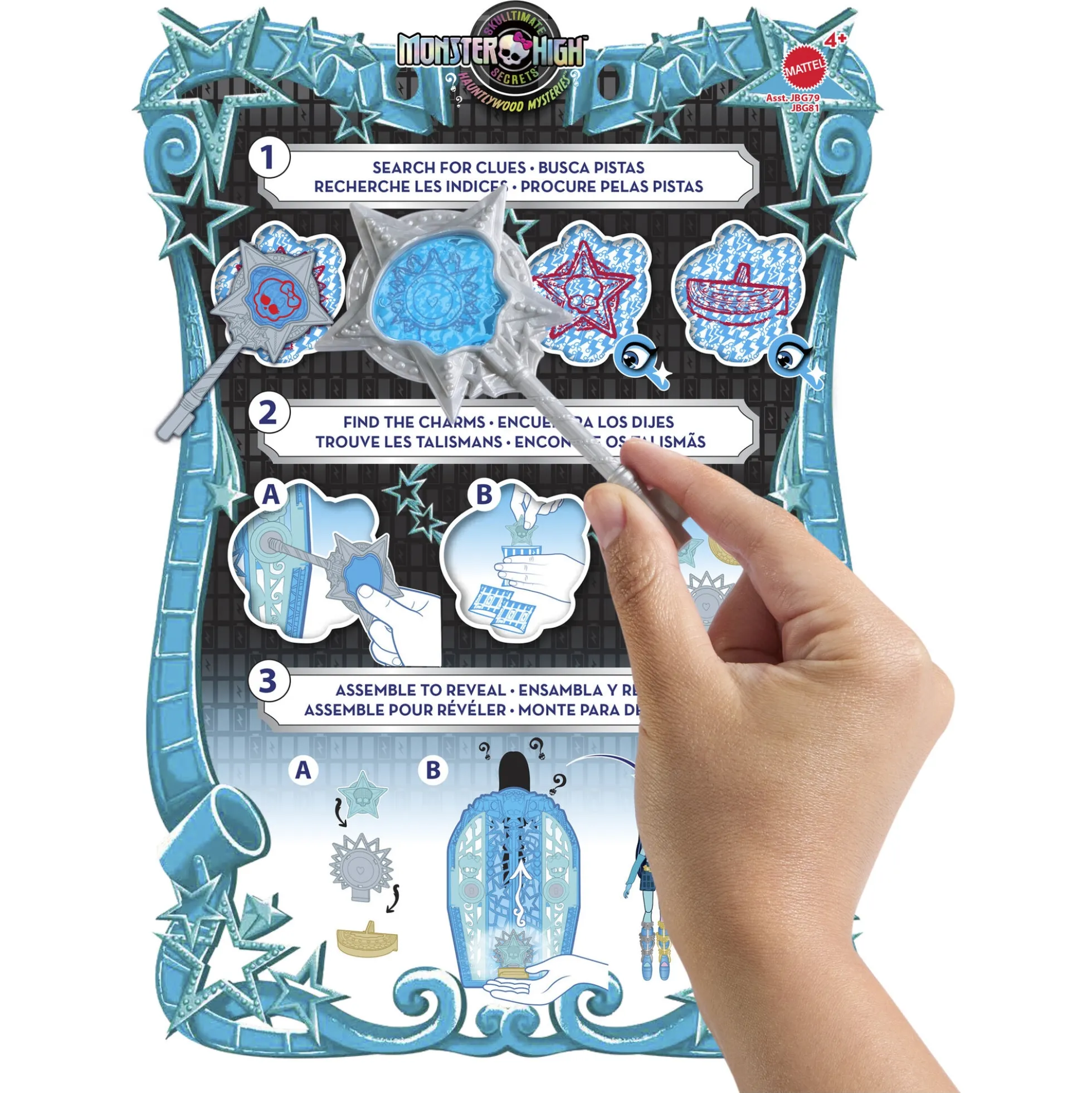 Monster High Skulltimate Secrets Frankie Stein dukke og tilbehør - Hauntlywood Mysteries - 30 cm