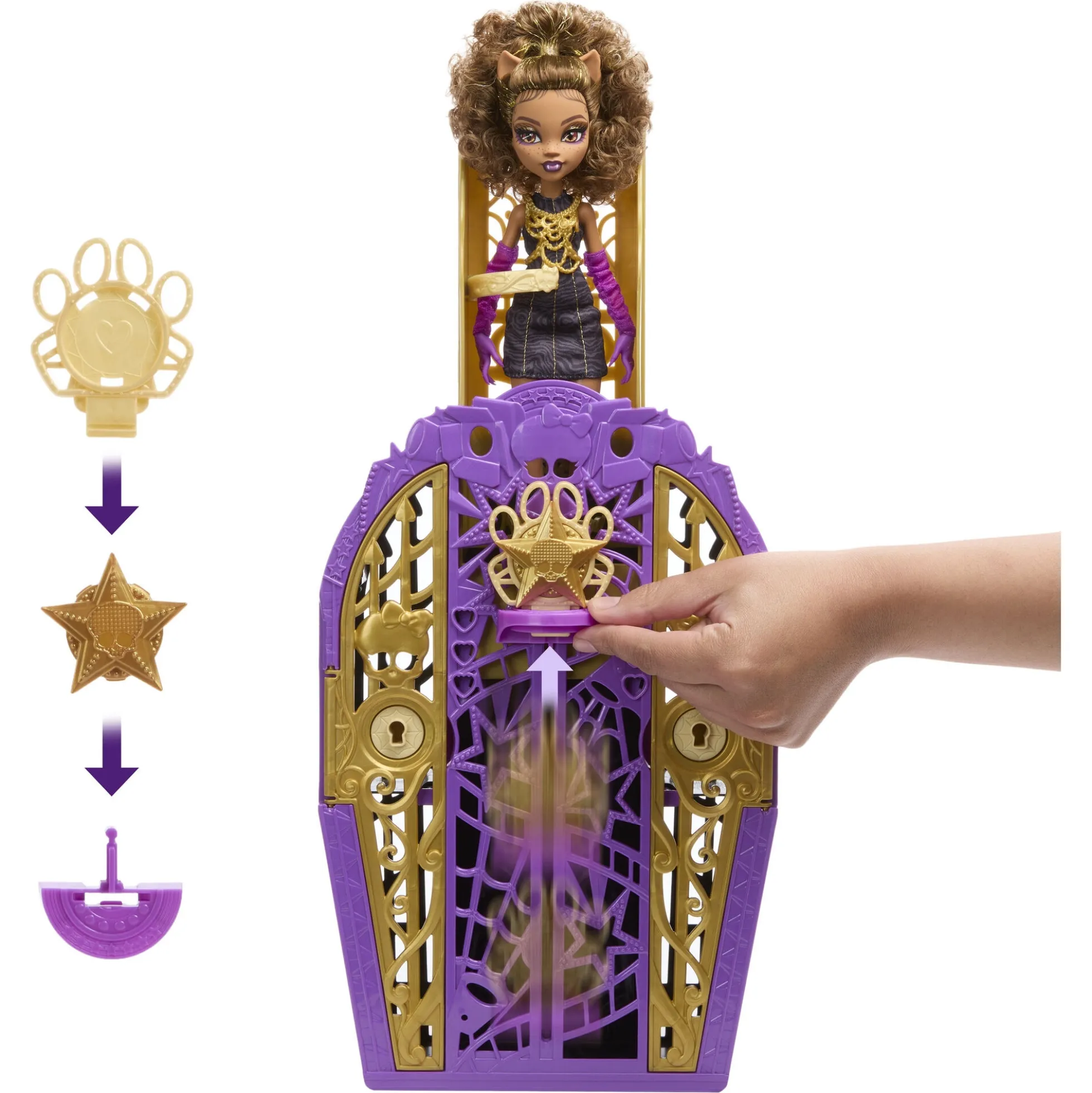 Monster High Skulltimate Secrets Clawdeen Wolf dukke og tilbehør - Hauntlywood Mysteries - 30 cm