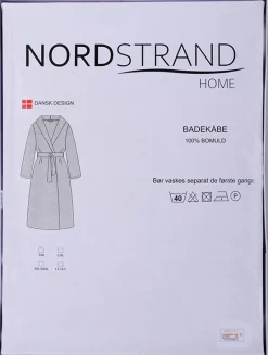 Morgenkåbe - Str. S/M - 100% bomuld - Badekåbe - Antracitgrå - Nordstrand Home