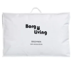 100% moskusdundyne - NOMITE helårsdyne (allergivenlig) - 200x220 cm - Ekstra fint bomuldssatin bolster - Borg Living Årsdynen 2026