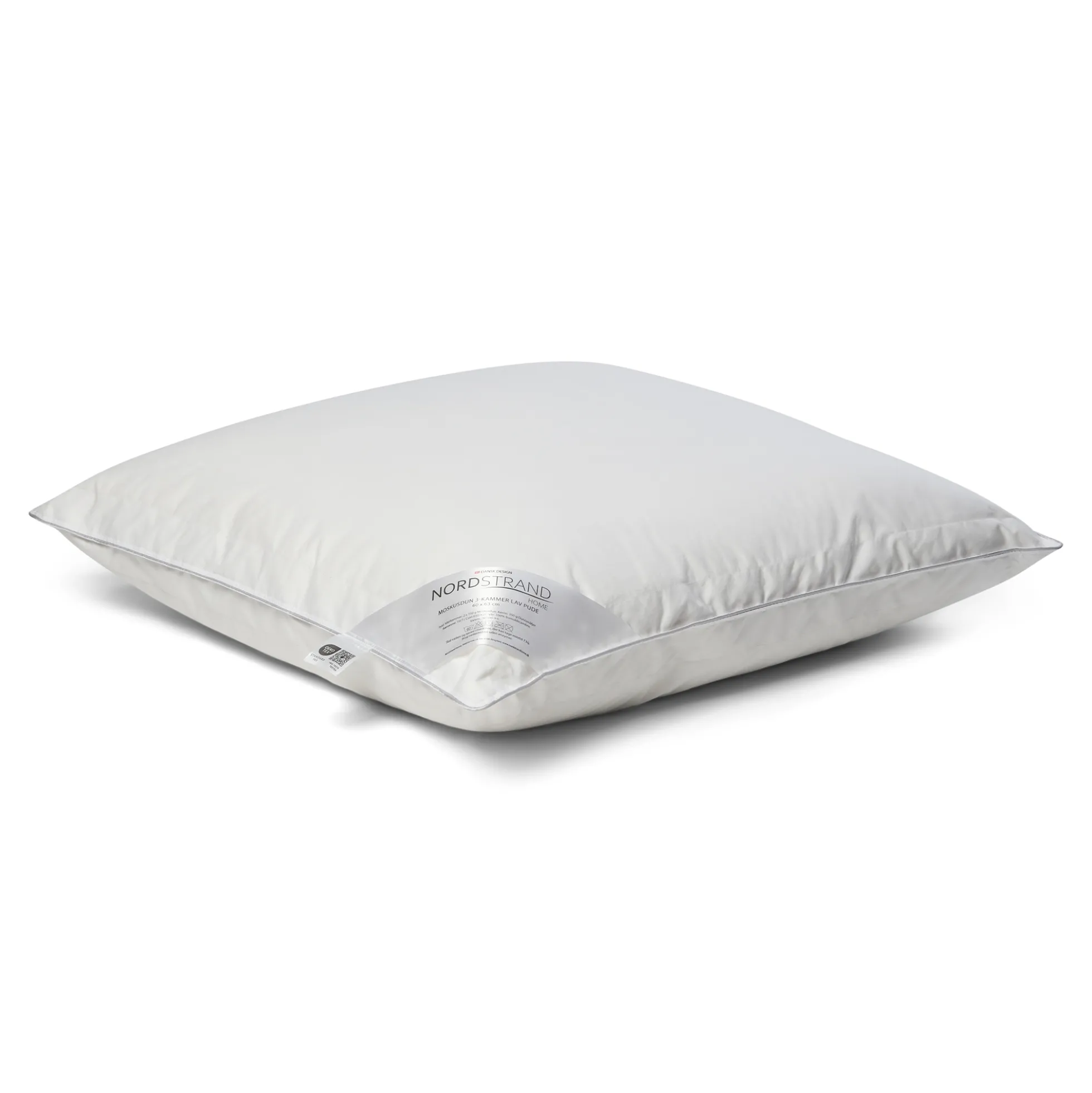Moskusdun hovedpude - Lav dunpude - 3 kammer pude - 60x63 cm - Nordstrand Home