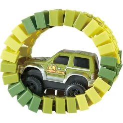 MultiTrack Dinosaur fleksibel racerbane med bil og bro - 168 dele