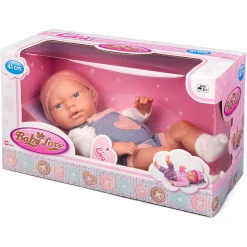 My Baby Liva babydukke til dukkeleg - lyserødt hjerte - 41 cm