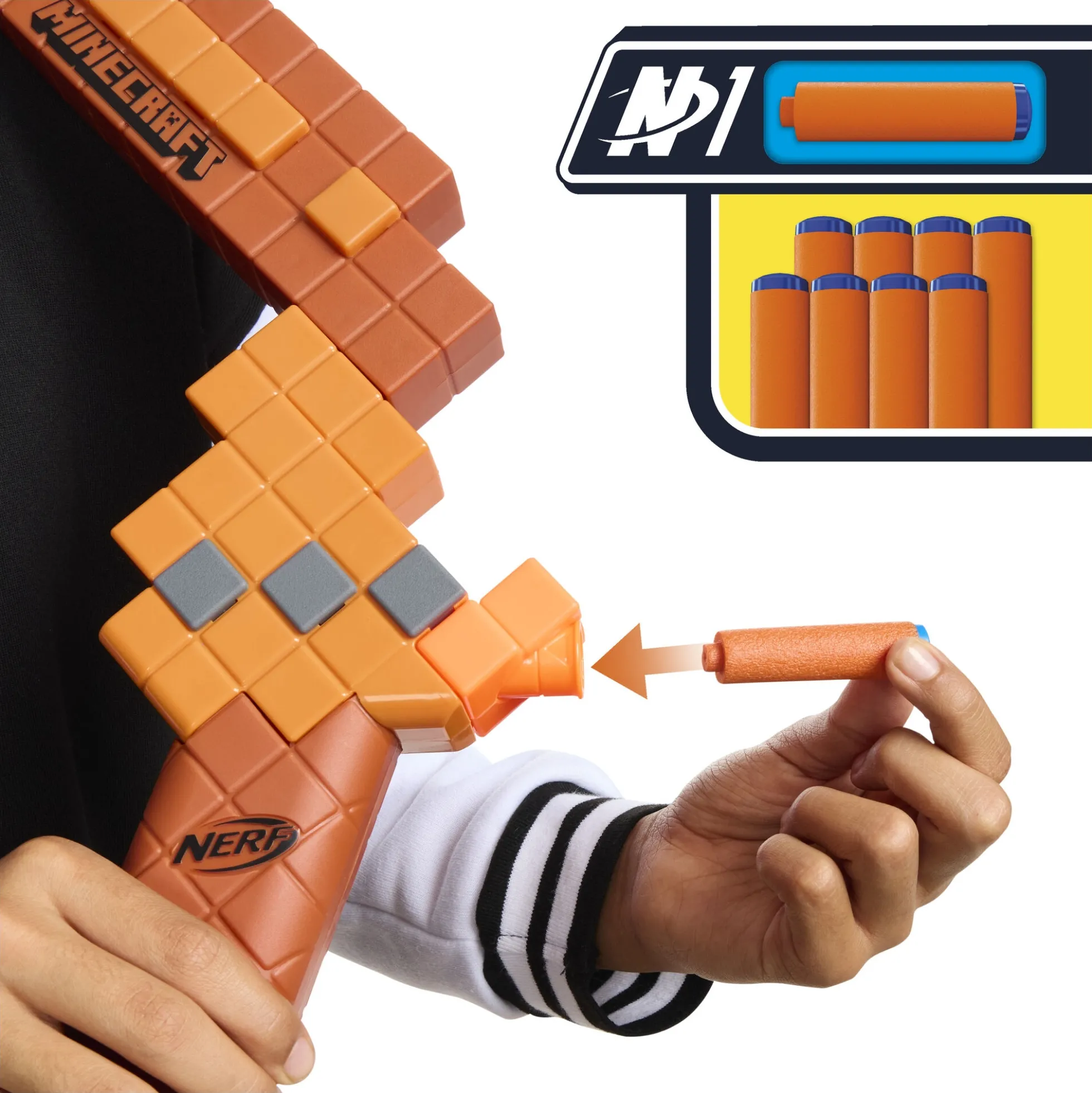NERF Minecraft bue med 8 N1 patroner - 35 cm