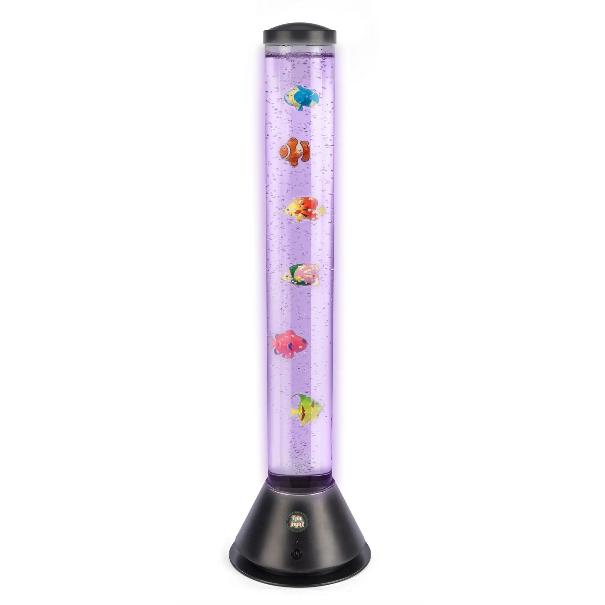 Ocean bubble fish tube lampe med fisk, bobler og fjernbetjening - 80 cm