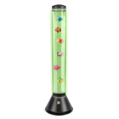 Ocean bubble fish tube lampe med fisk, bobler og fjernbetjening - 80 cm