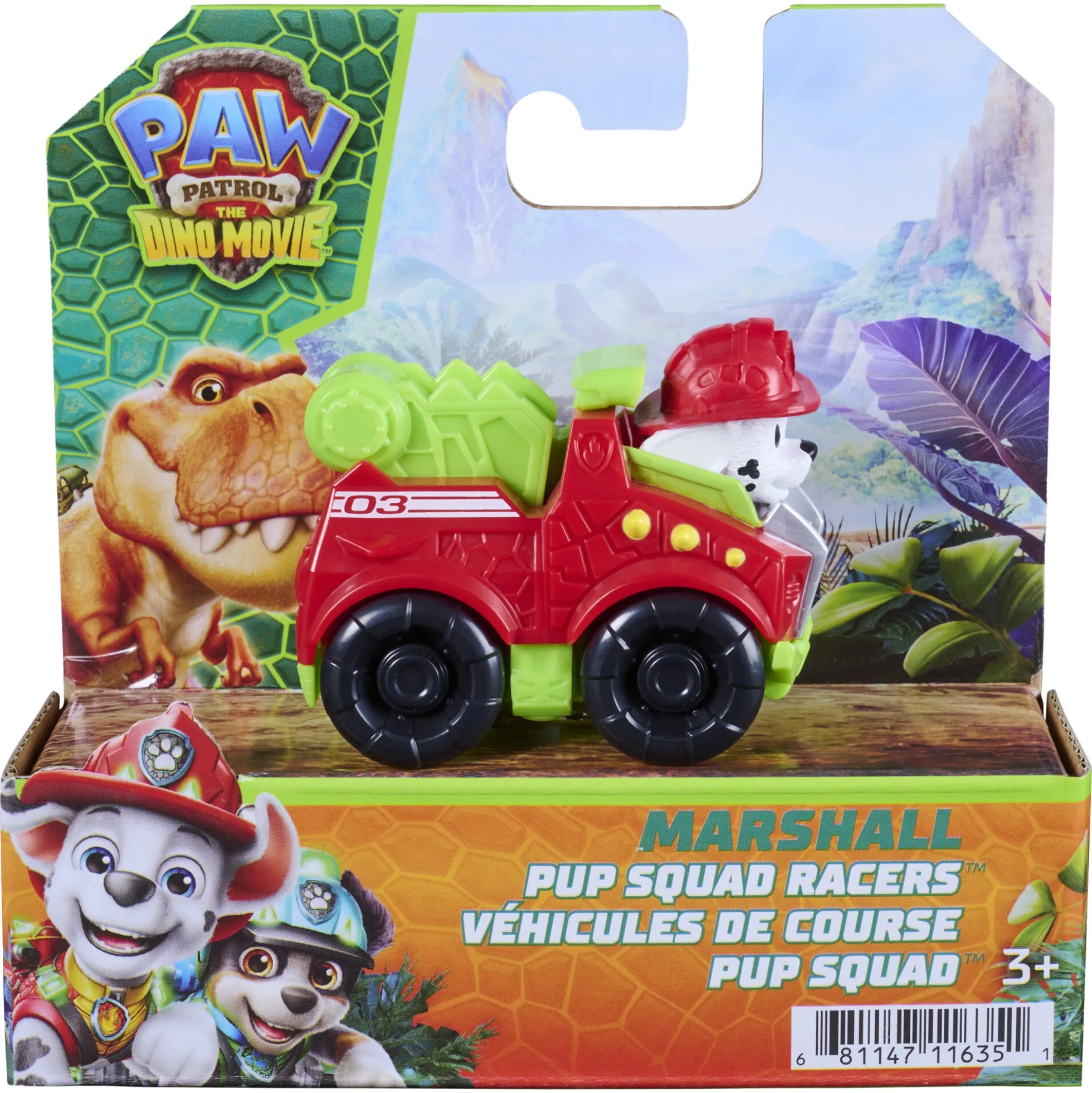 PAW Patrol Dino Filmen Pup Squad-racerbil - Marshall