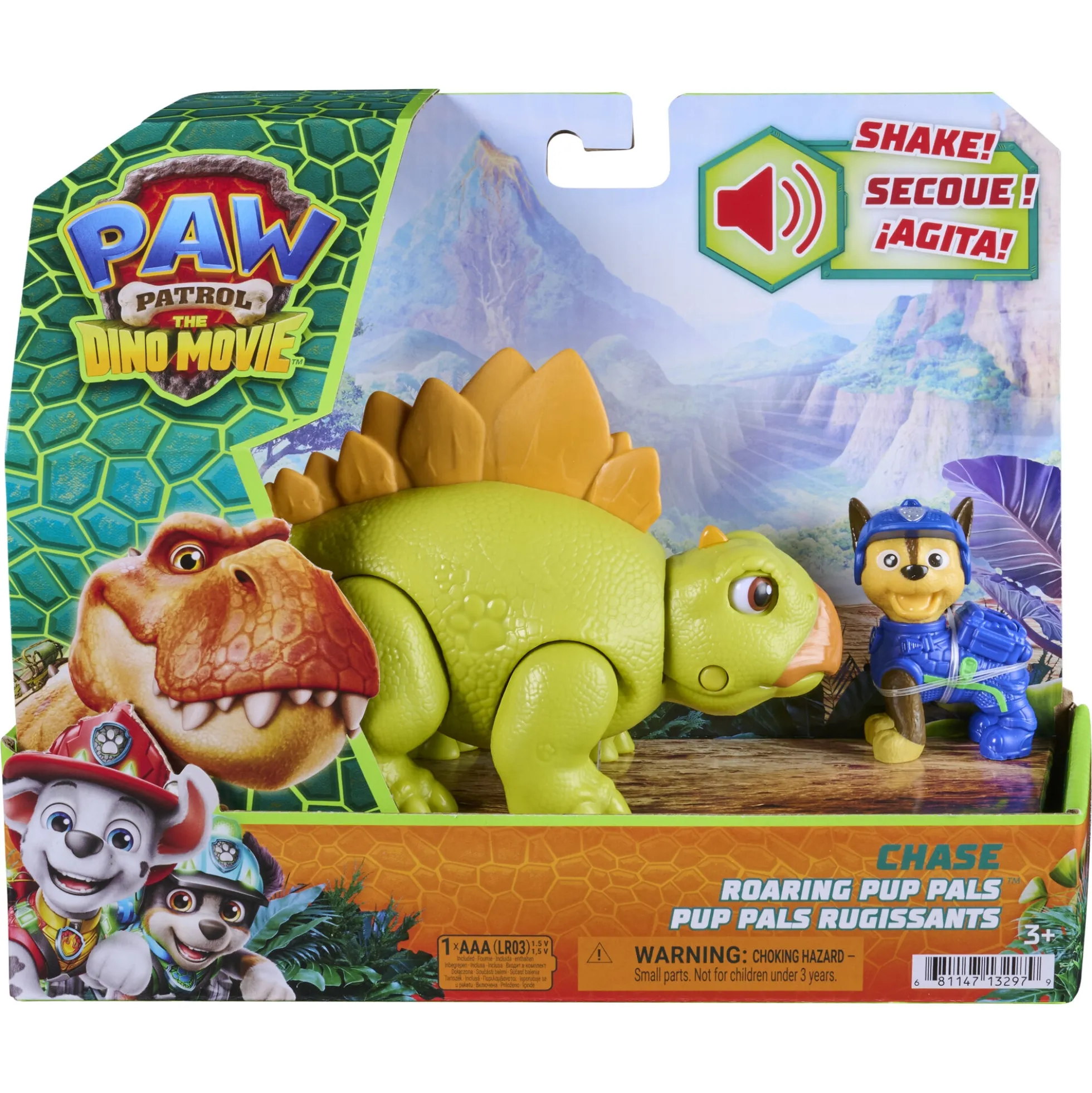 PAW Patrol Dino Filmen Roaring Pup Pals - Chase - 6,25 cm figur