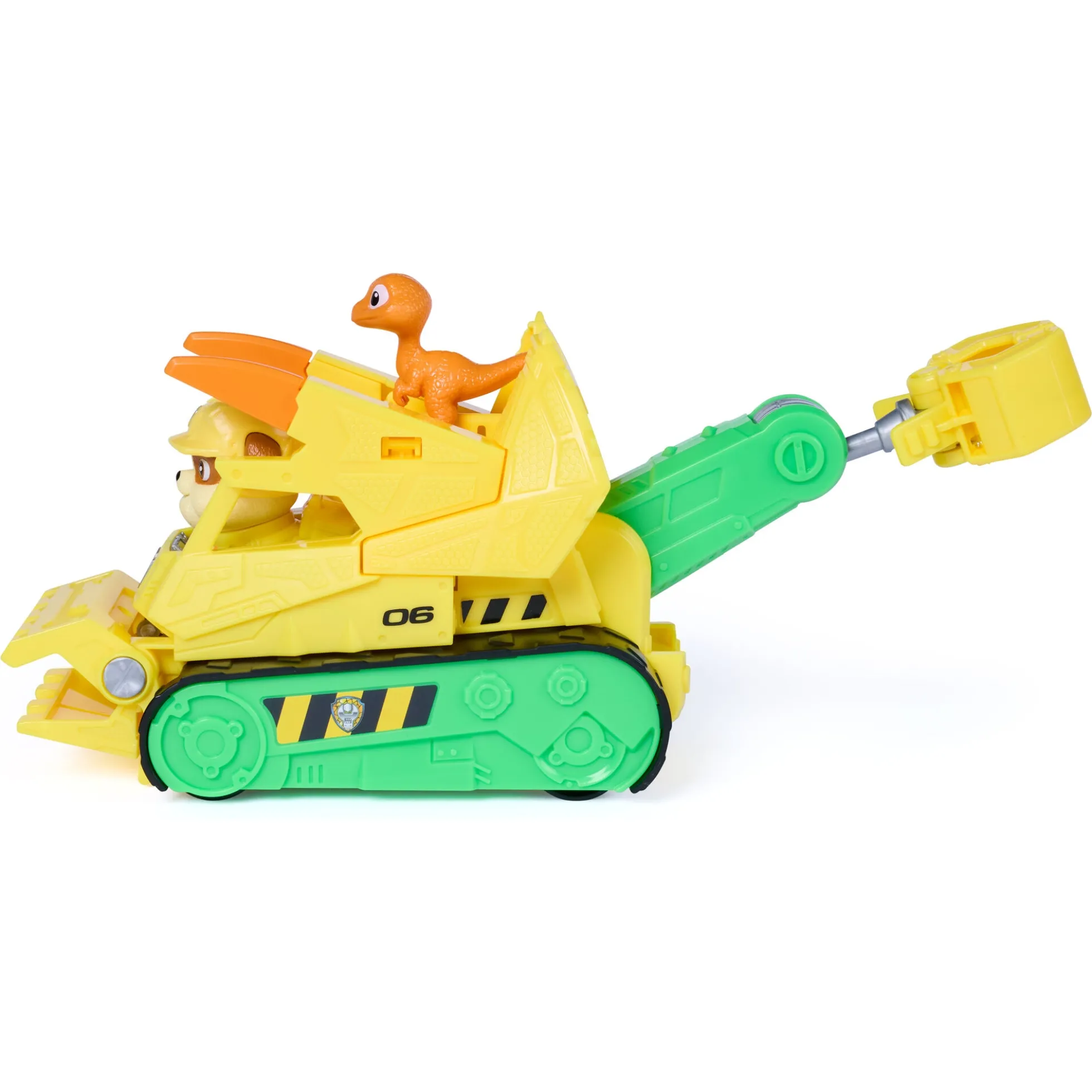 PAW Patrol Dino Filmen Rubble dino-køretøj med figur - 15 cm