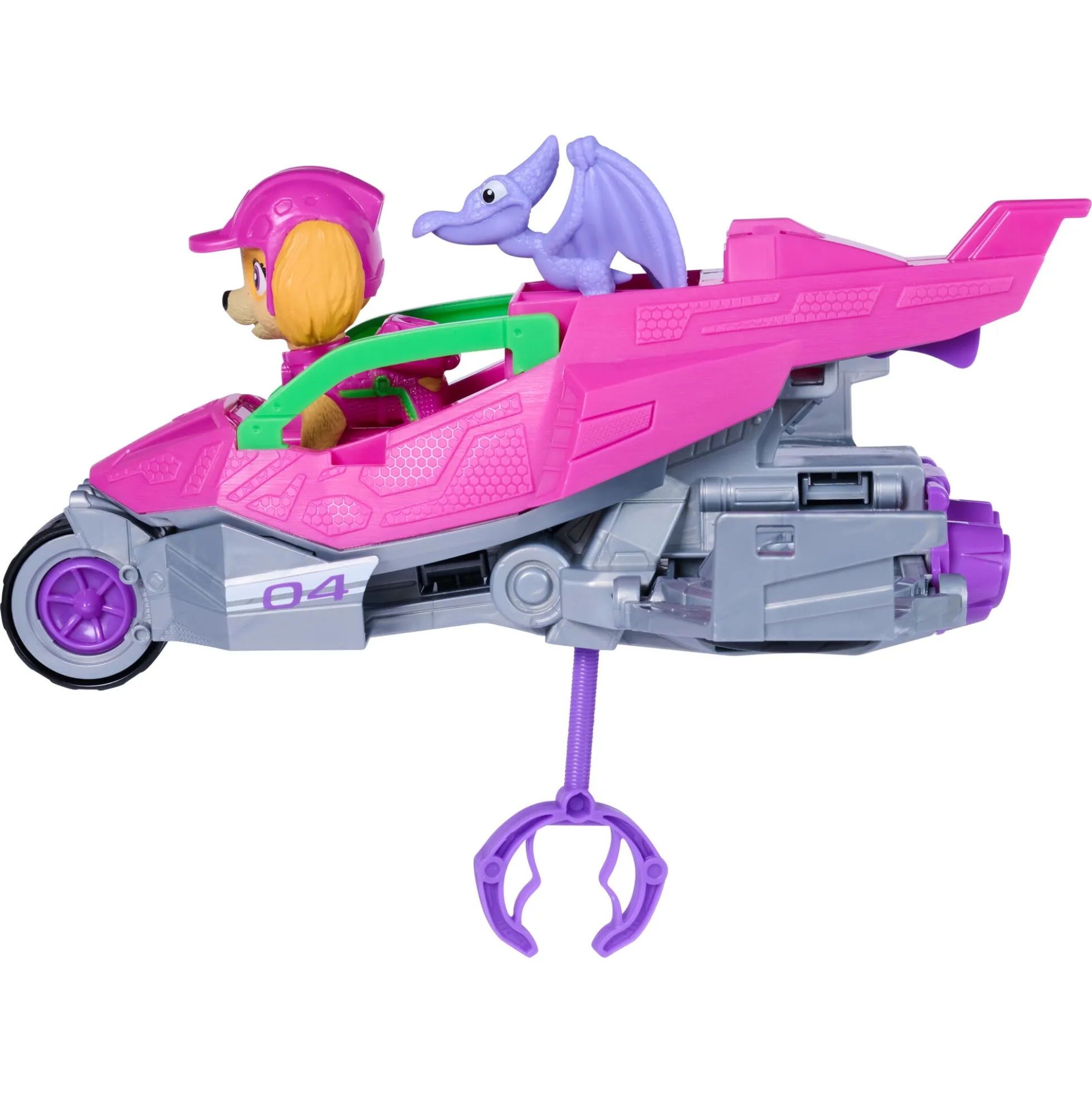 PAW Patrol Dino Filmen Skye dino-køretøj med figur - 15 cm
