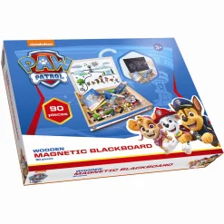 PAW Patrol 3-i-1 magnettavle i træ - kreativ tavlekasse med tilbehør - 90 dele