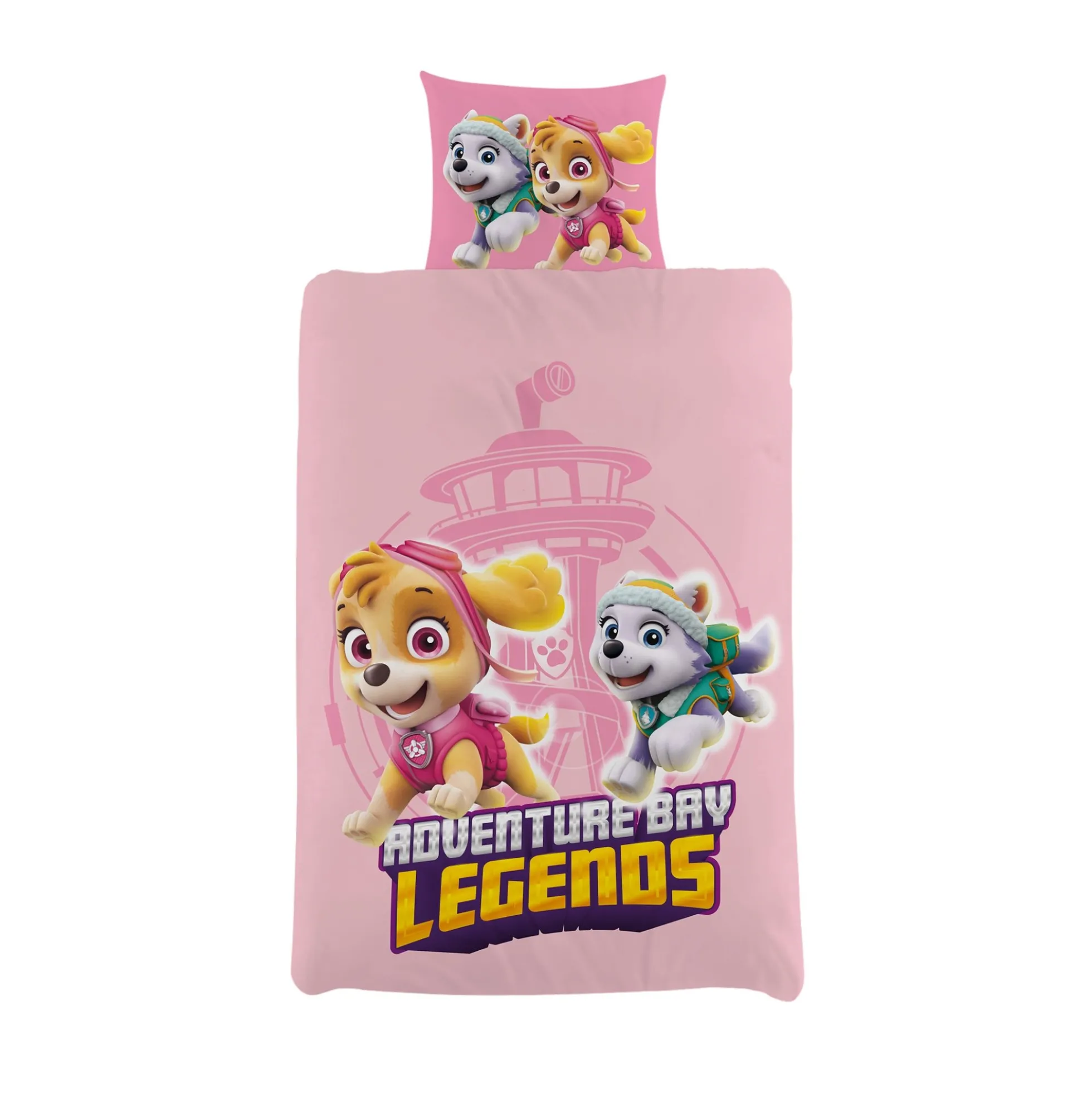 Paw Patrol sengetøj - 100% bomuld - Børnesengetøj 140x200 cm - Adventure bay legendes