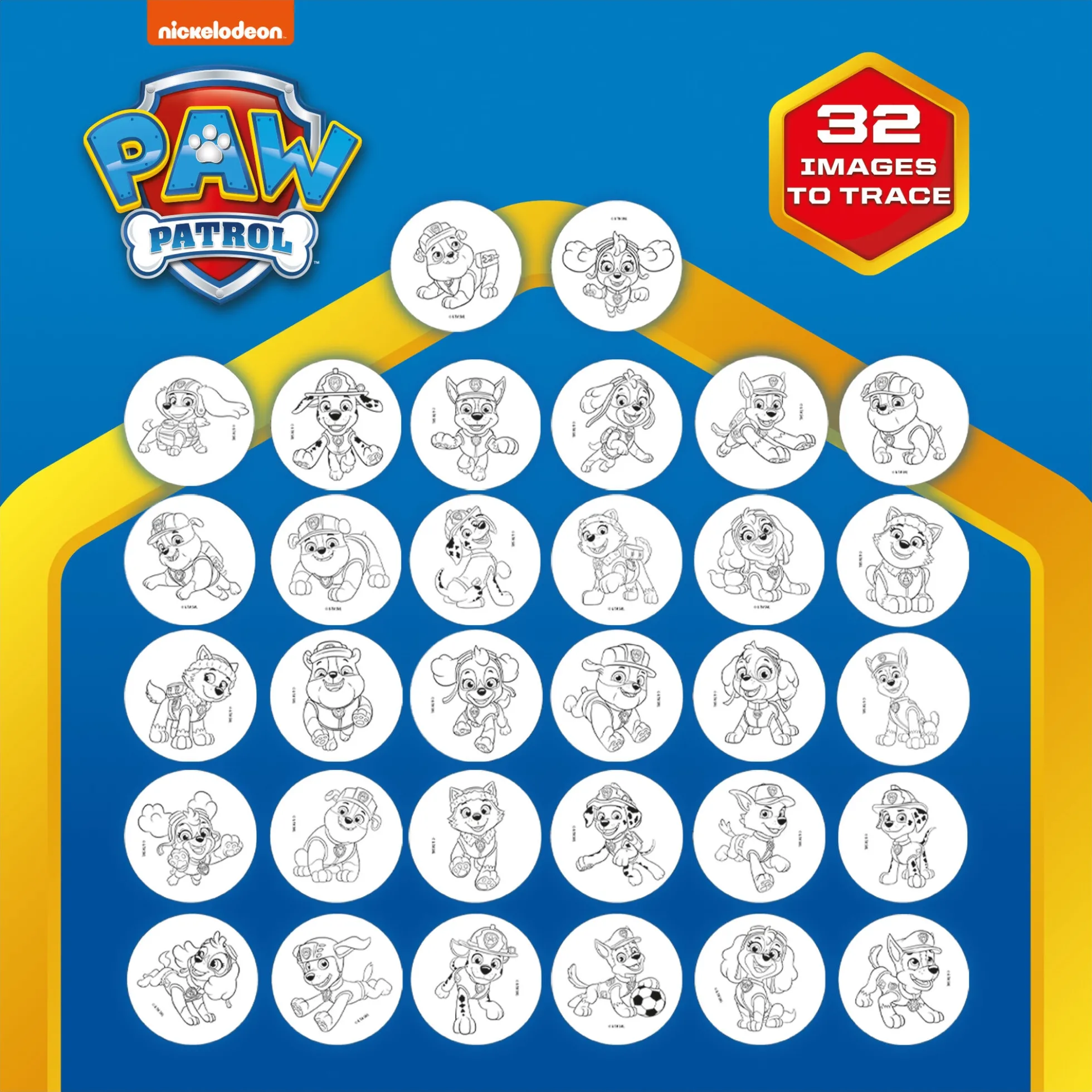 PAW Patrol tegneprojektor - kreativt tegnesæt med tusser og 32 motiver