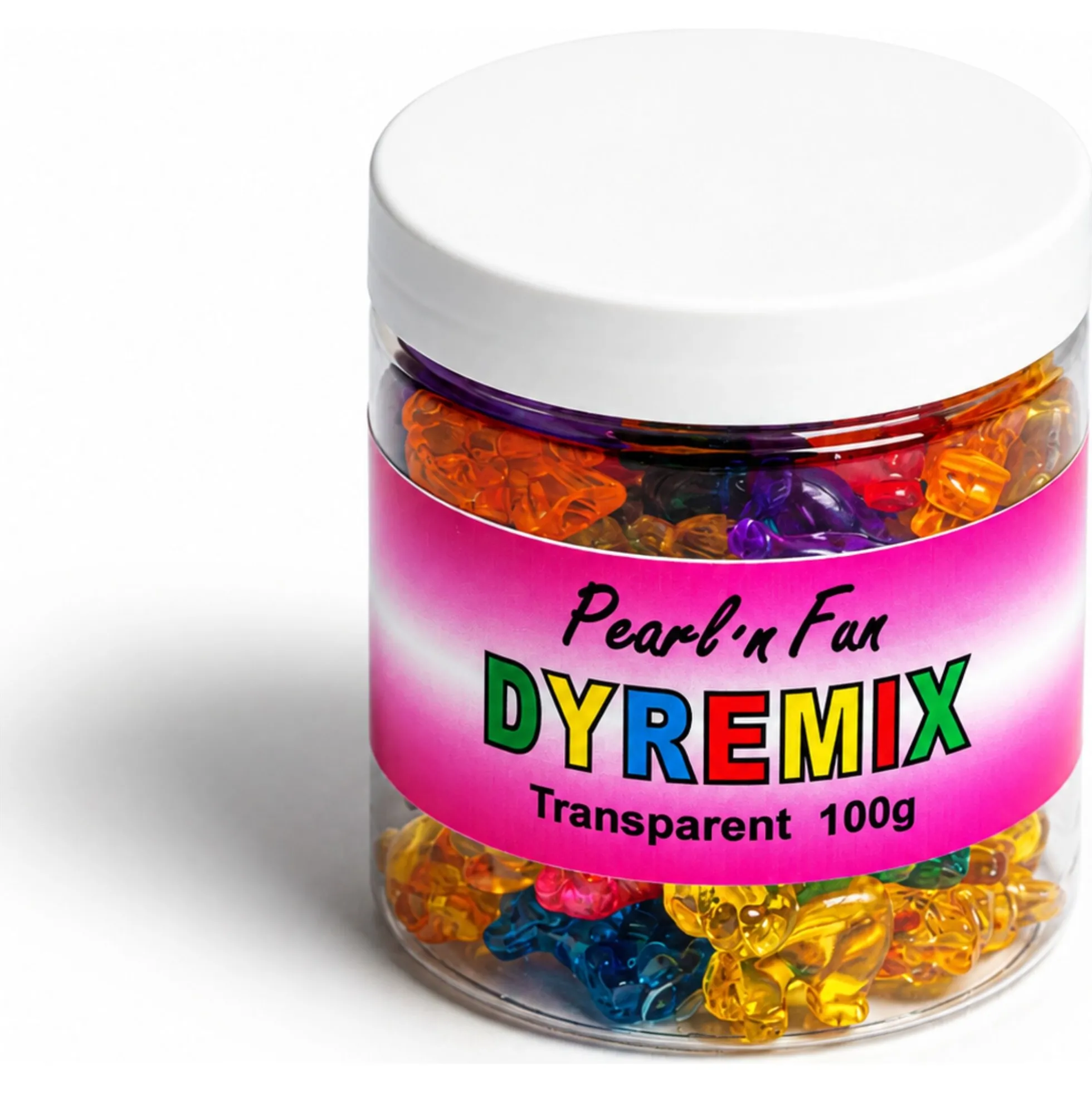 Pearl'n Fun dyremix perler - 25 mm - Transparent - 100 g