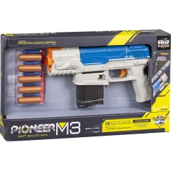 Pioneer M3 softbullet maskinpistol med magasin - 10 skumpile - 28 cm