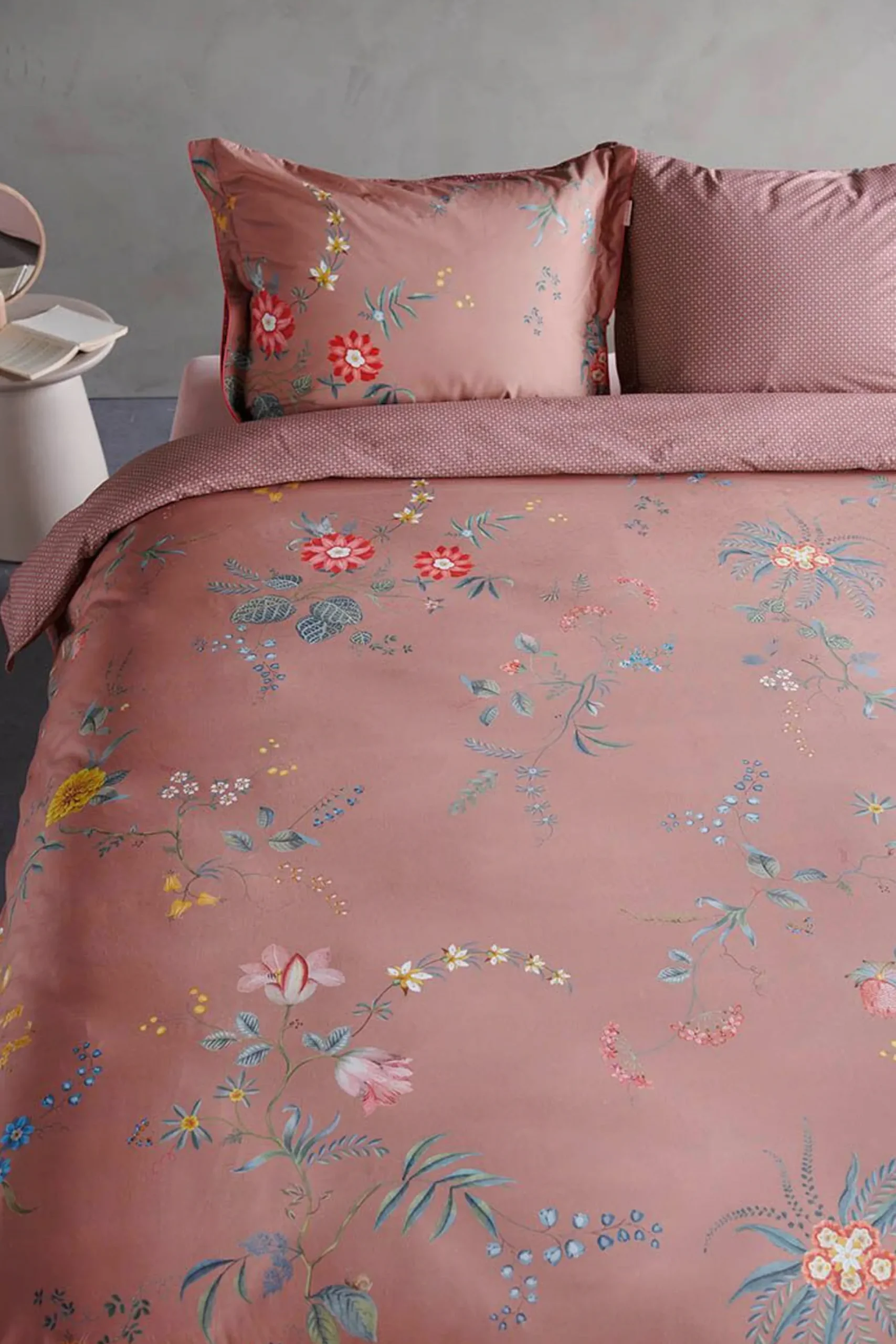 Pip Studio sengetøj - 140x200 cm - Fleur Grandeur Pink - Vendbar dynebetræk - 100% bomulds sengesæt