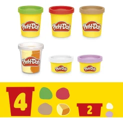 Play-Doh modellervoks pizza ovn legesæt med 6 dåser - 284 g
