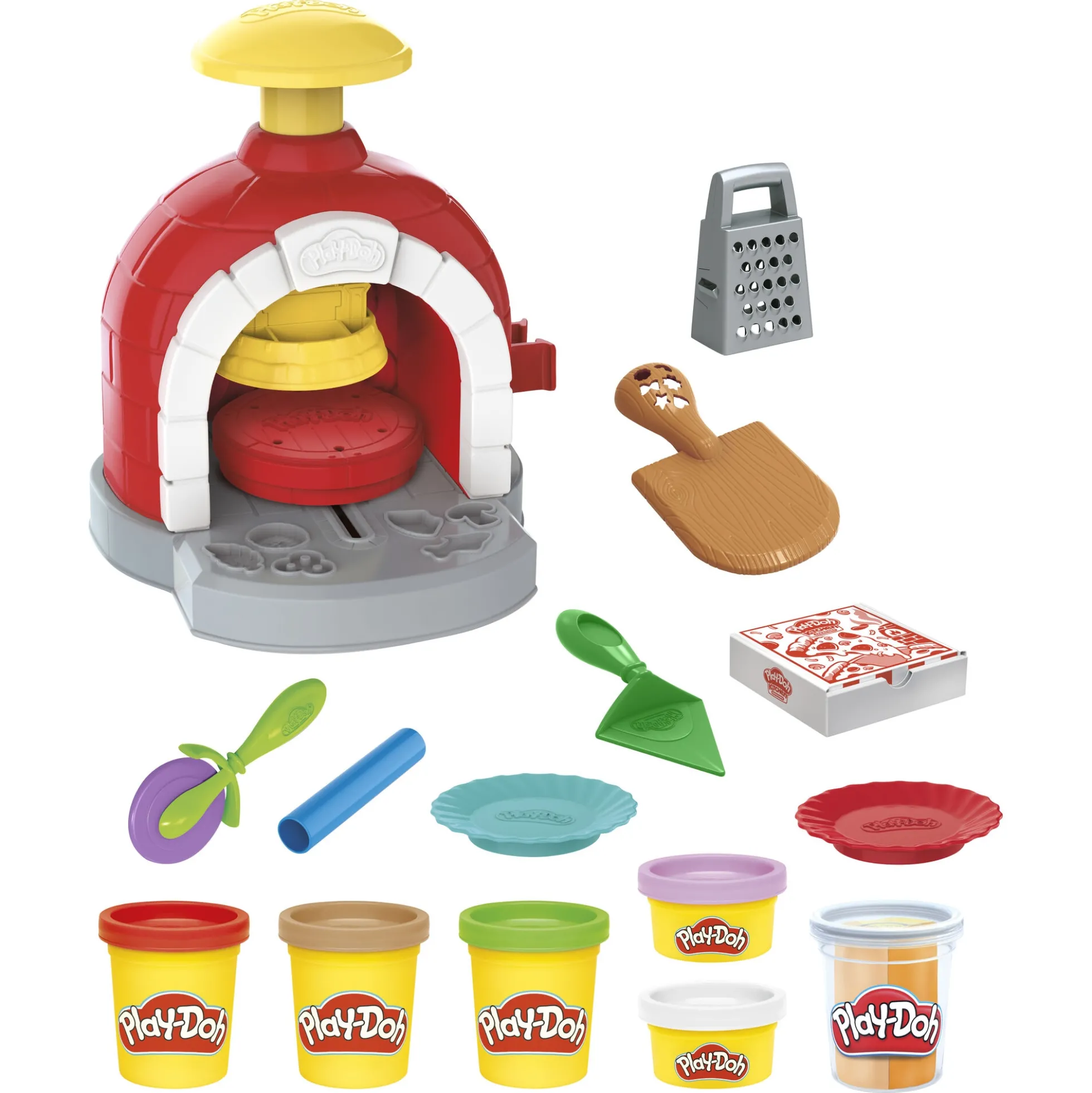 Play-Doh modellervoks pizza ovn legesæt med 6 dåser - 284 g