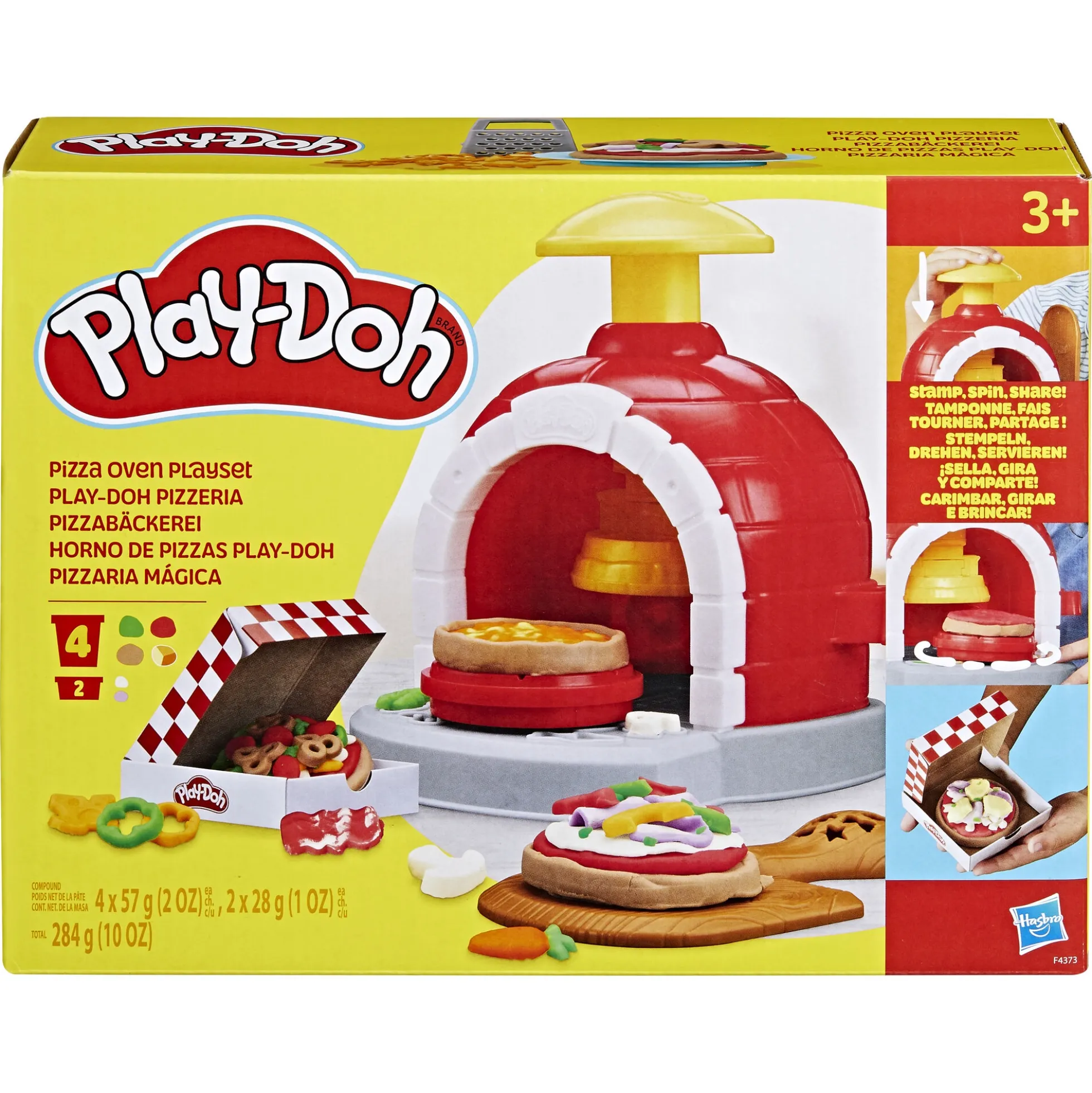 Play-Doh modellervoks pizza ovn legesæt med 6 dåser - 284 g
