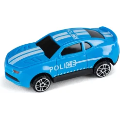 Politi autotransporter med 6 biler - carrycase med tilbehør - 59 cm