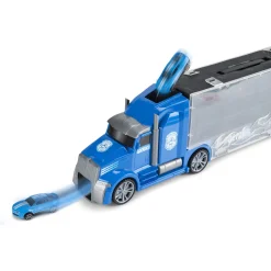 Politi autotransporter med 6 biler - carrycase med tilbehør - 59 cm