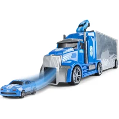 Politi autotransporter med 6 biler - carrycase med tilbehør - 59 cm