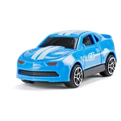 Politi autotransporter med 6 biler - carrycase med tilbehør - 59 cm