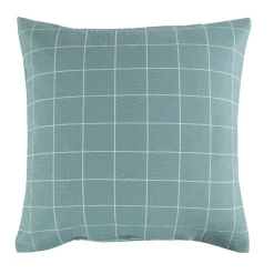 Pudebetræk 60x63 cm - Bæk og Bølge - 100% Bomulds krep - Grønne tern