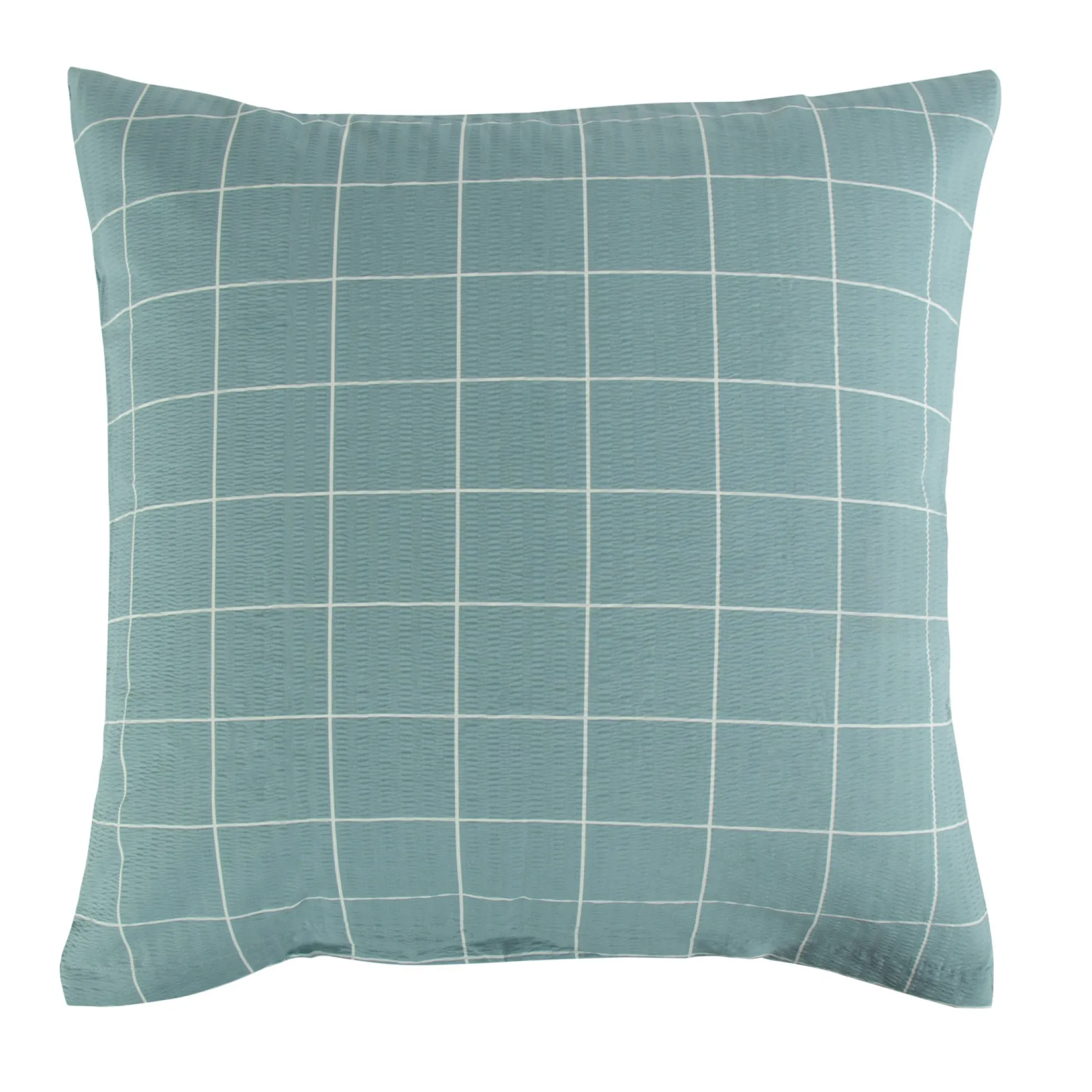 Pudebetræk 60x63 cm - Bæk og Bølge - 100% Bomulds krep - Grønne tern