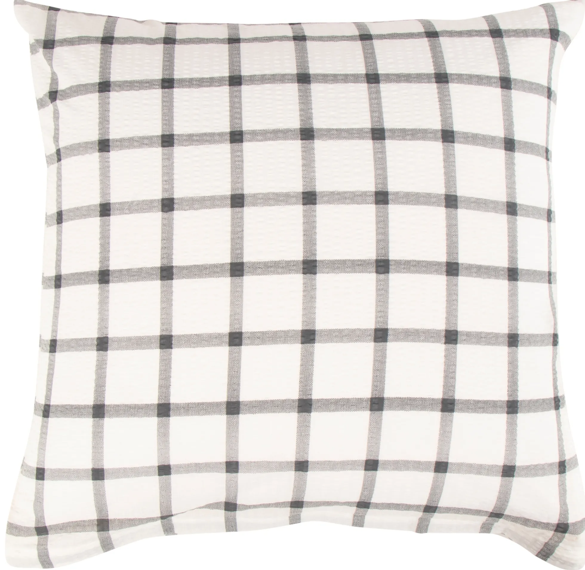 Pudebetræk 60x63 cm - Bæk og Bølge - 100% Bomulds krep - Grå tern