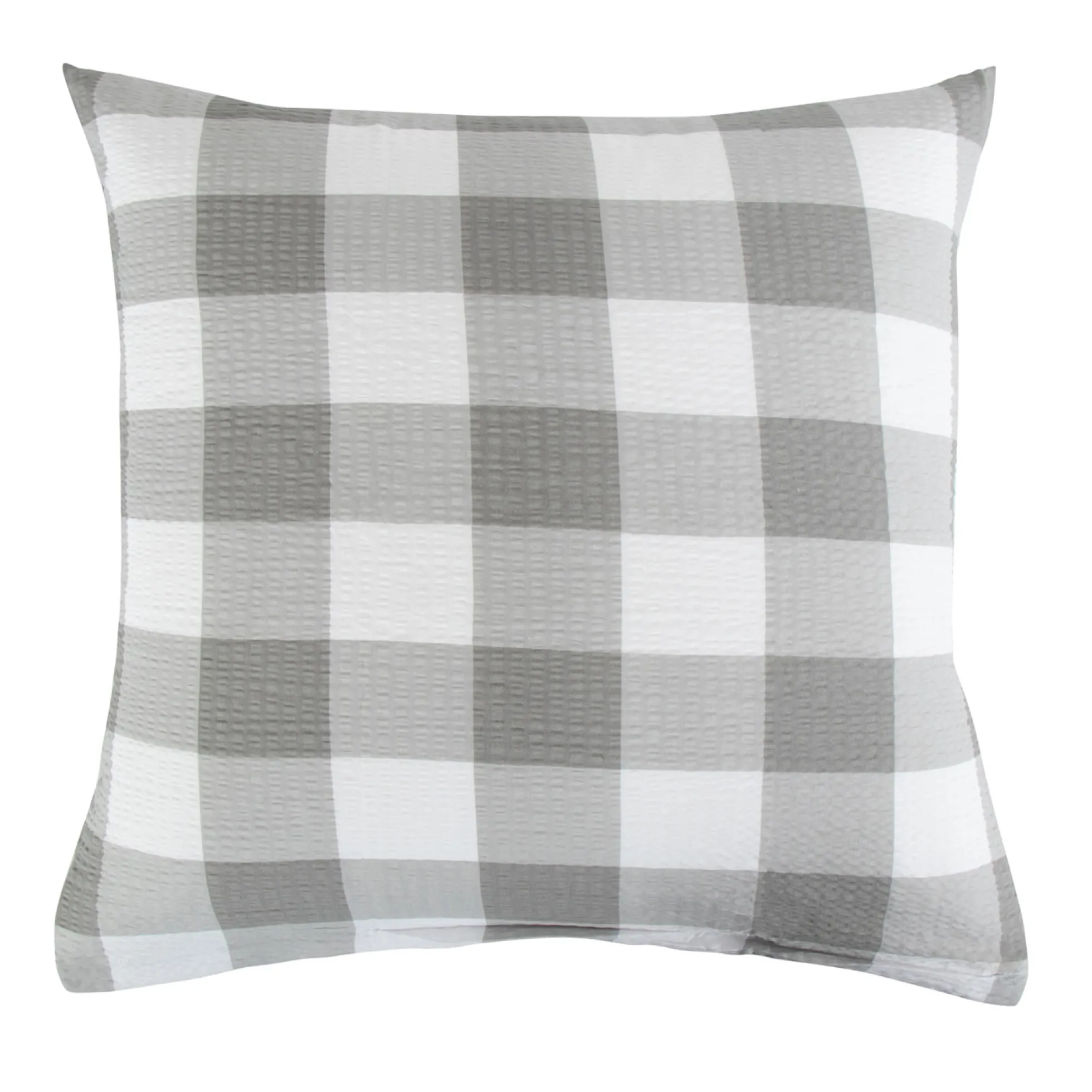Pudebetræk 60x63 cm - Bæk og Bølge - 100% Bomulds krep - Grå tern