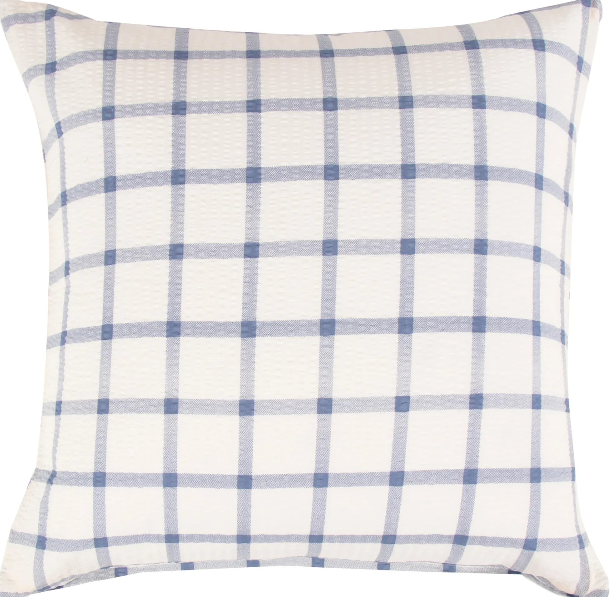 Pudebetræk 60x63 cm - Bæk og Bølge - 100% Bomulds krep - Blå tern