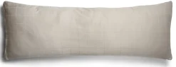 Pudebetræk 50x150 cm - Blødt, jacquardvævet bomuldssatin - Check sand - By Night pudebetræk