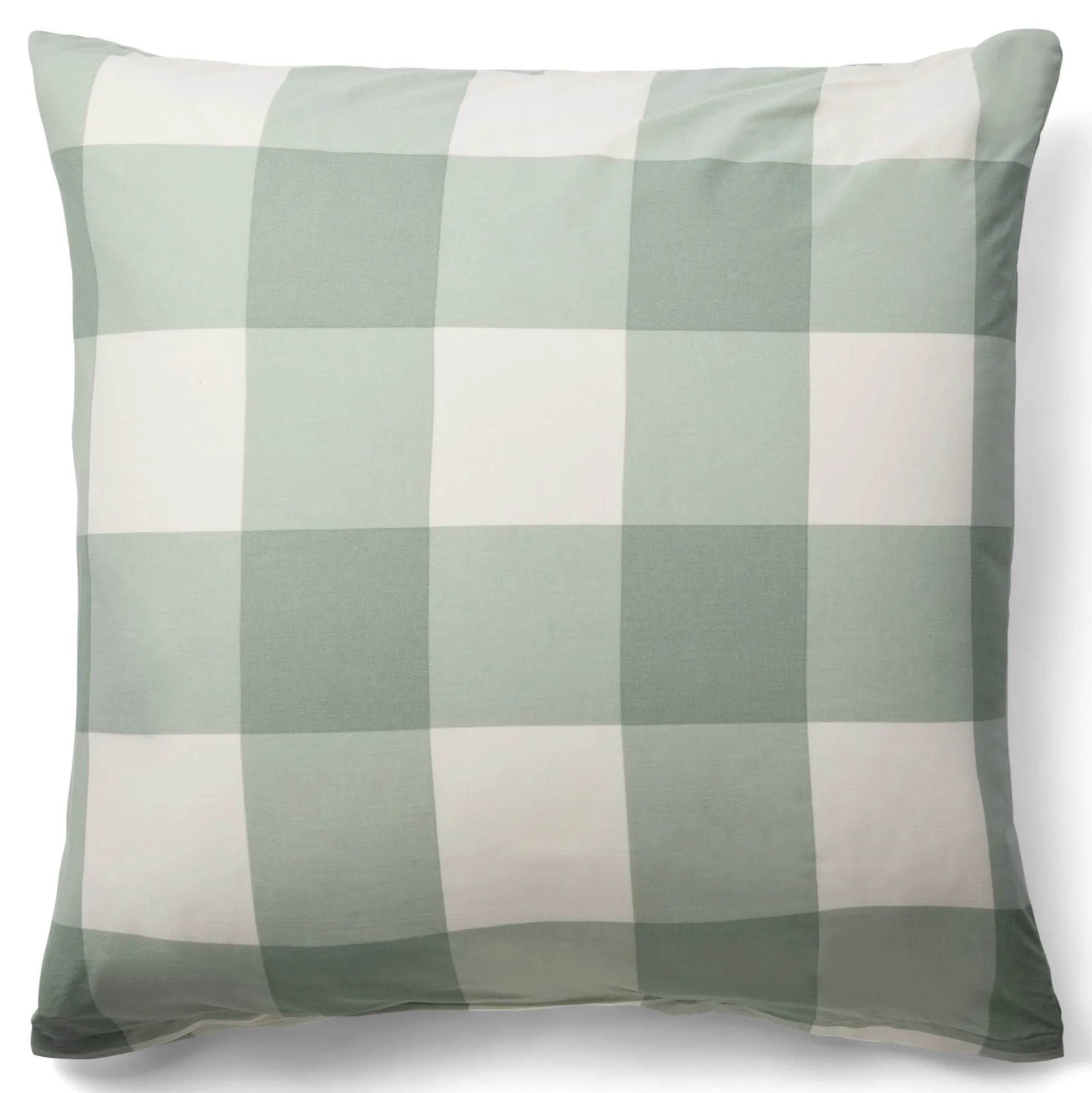 Pudebetræk 60x63 cm - 100% bomuld - Grønne tern