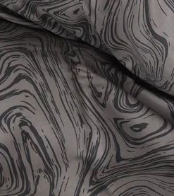 Pudebetræk 60x63 cm - Bomuldssatin - Gråt marble print