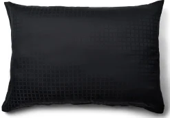 Pudebetræk 70x100 cm - 100% bomuldssatin - Gavlpude - Sort jacquardvævet