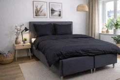 Pudebetræk 70x100 cm - 100% bomuldssatin - Gavlpude - Sort jacquardvævet