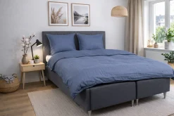 Pudebetræk 50x150 cm - 100% Bomuldssatin - Multipude - Blåt jacquardvævet